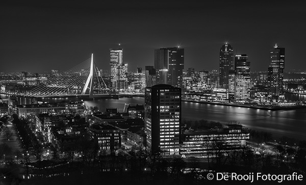 Skyline Rotterdam - Zwart/Wit