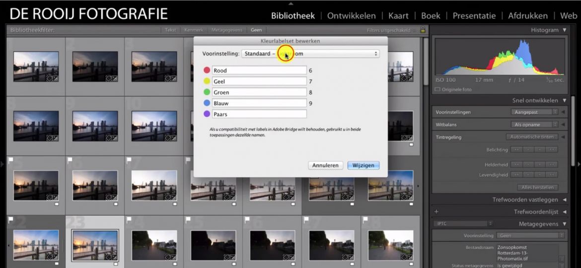 Kleurlabels gebruiken in Adobe Lightroom