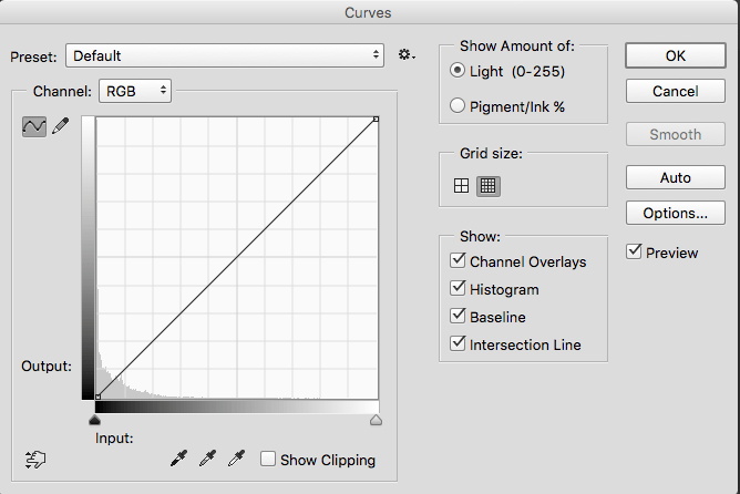 low key histogram