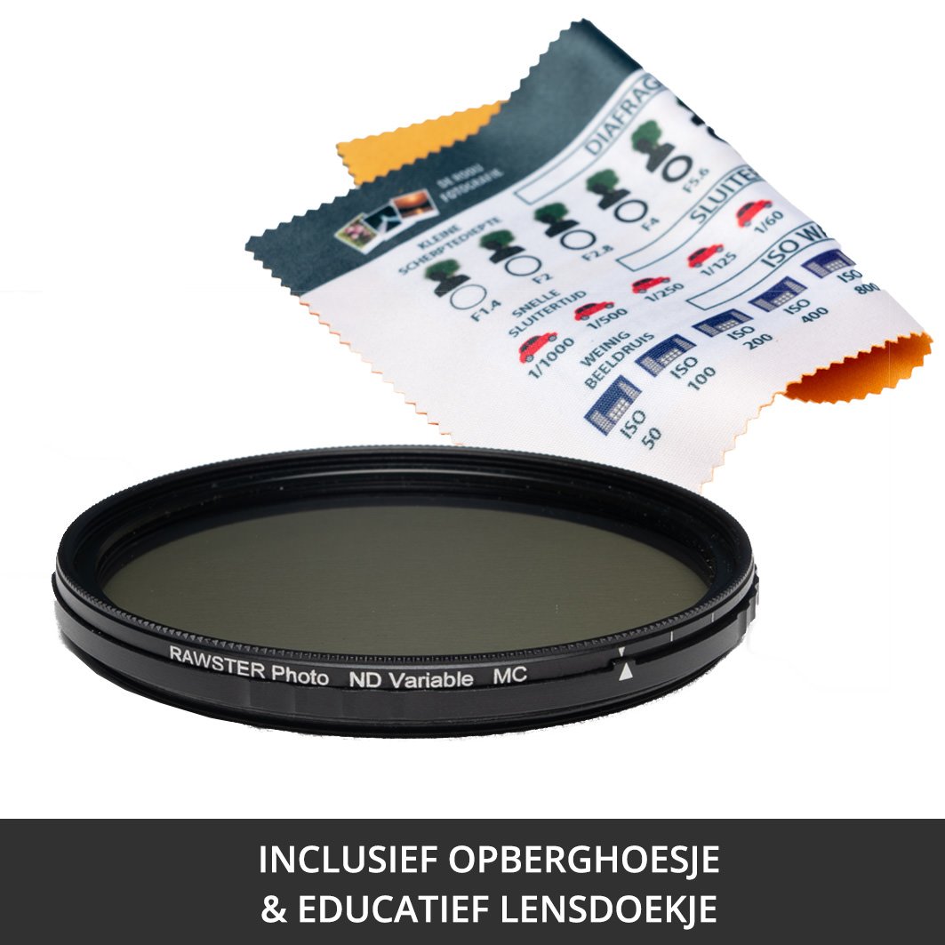 Variabel ND / Grijsfilter Kopen ** Nu met GRATIS lensdoekje