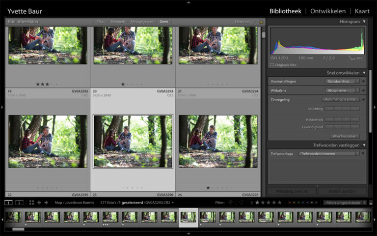 Workflow in lightroom overzicht foto's