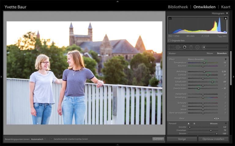 Plaatselijke bewerking in lightroom