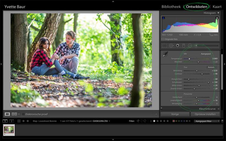 Workflow in lightroom ontwikkelen