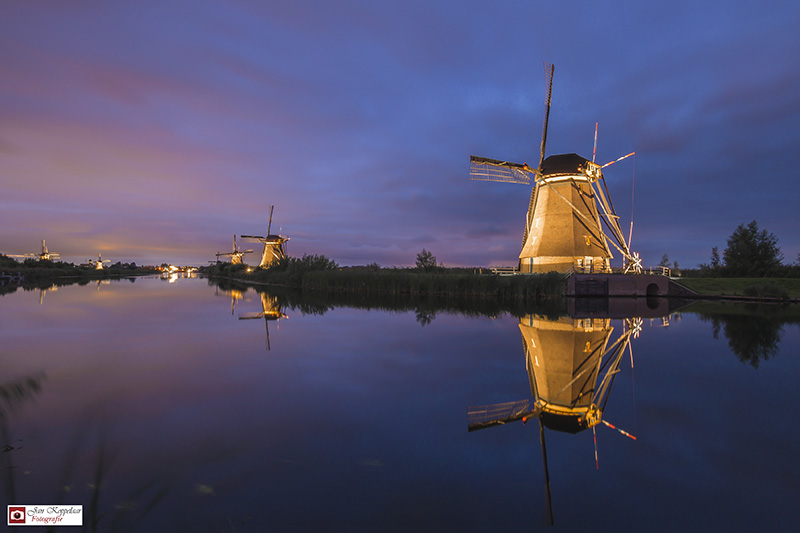 Verlichte Molens Kinderdijk