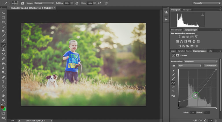 vignettering versterken in Adobe Photoshop CC