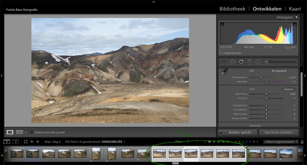 Selectie maken in lightroom