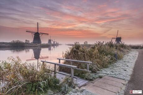 Kinderdijk fotograferen en werken met lijnen in de molens