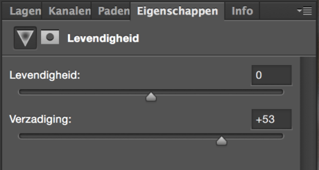 Verzadiging en levendigheid in Photoshop