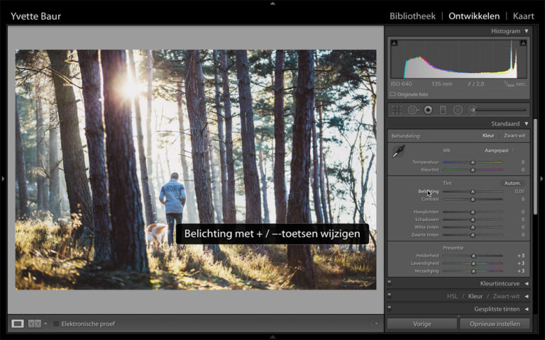 Belichting met +/- aanpassen