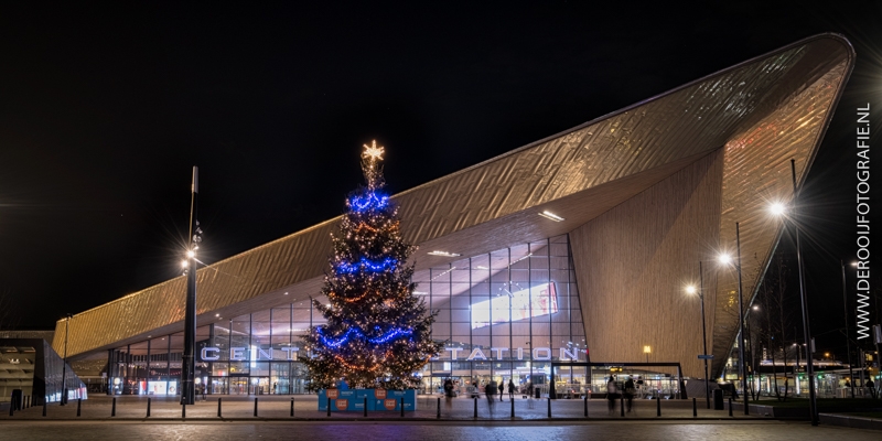 Kerstboom Centraal Station Rotterdam