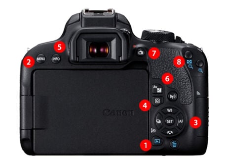 Canon EOS 800D Tips back
