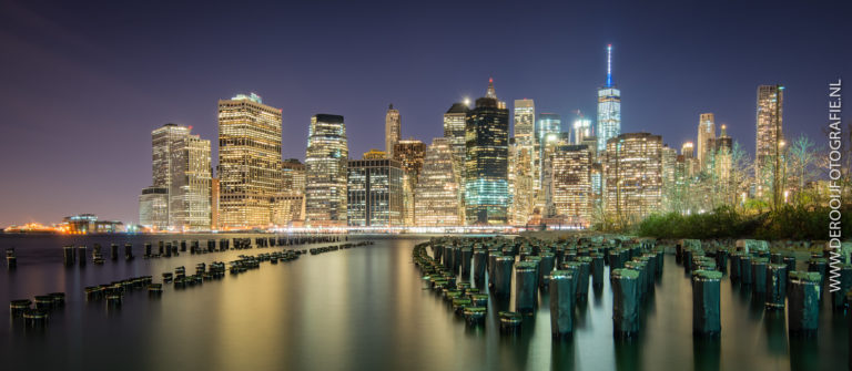 Mooiste foto's New York - Lange sluitertijd skyline Manhattan