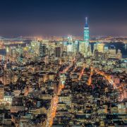 Mooiste foto's New York - Skyline Manhattan in de nacht vanaf Empire State Building