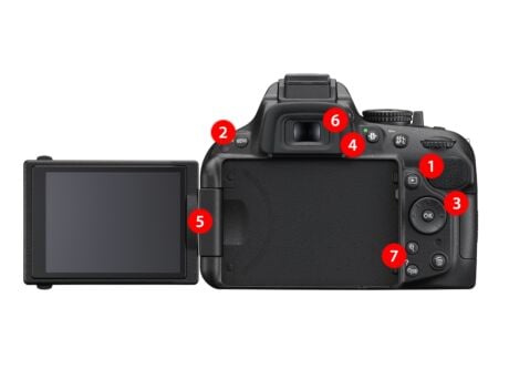 Nikon D5200 Tips knoppen uitleg achterkant