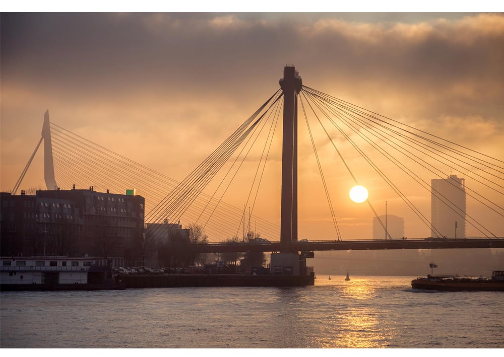 Fine art foto - Willemsbrug en Erasmusbrug in Rotterdam