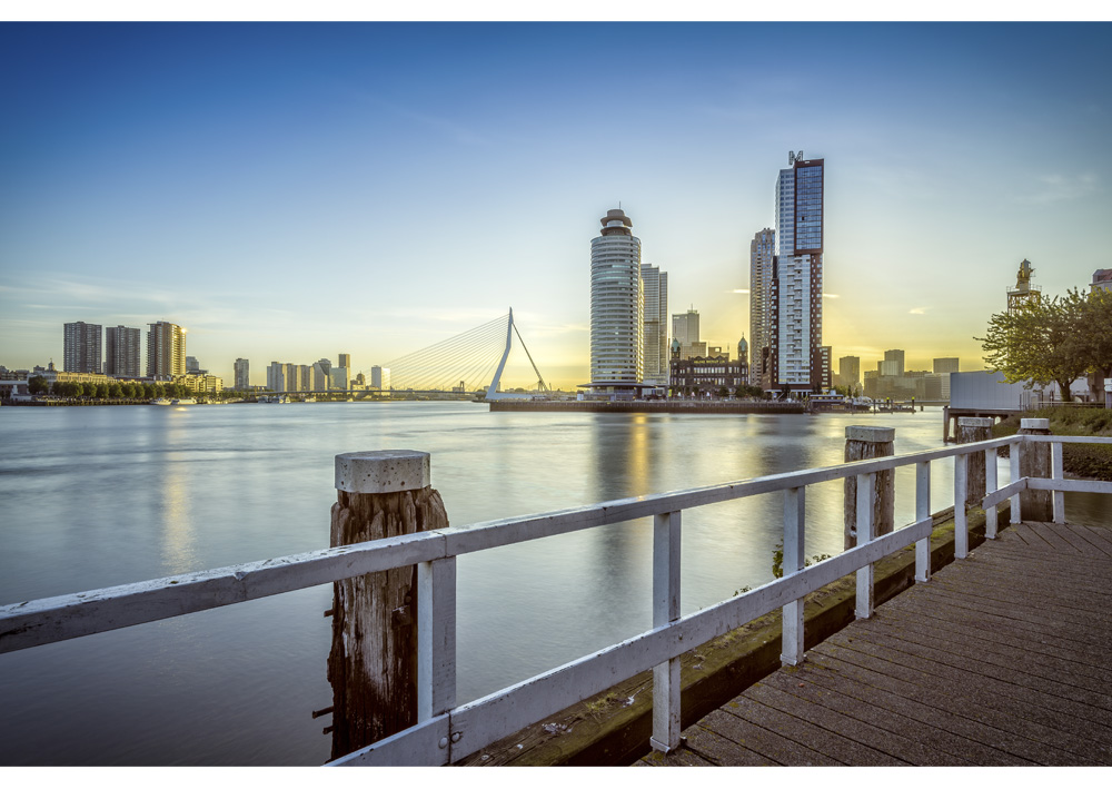 Fine art foto - Kop van Zuid vanaf Katendrecht in Rotterdam