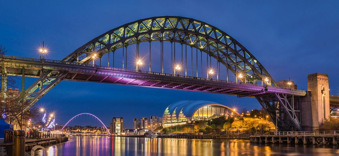 De Tyne Bridge in Newcastle fotograferen