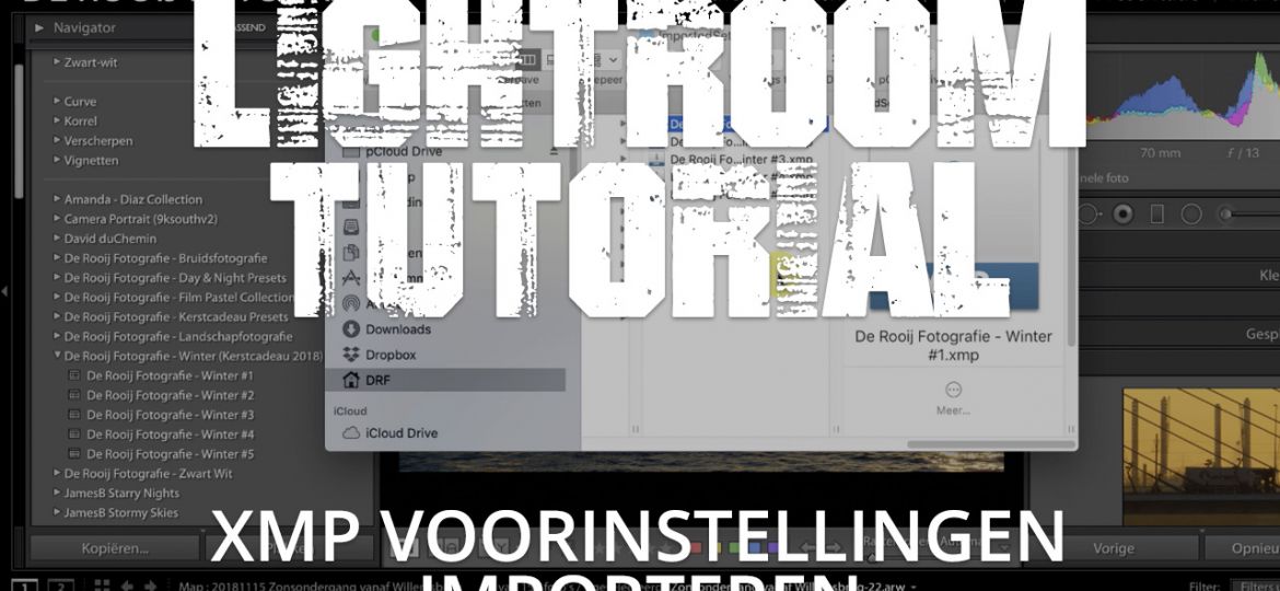 Lightroom - XMP voorinstellingen importeren