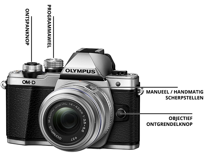 Olympus-OMD E-voorkant-knoppen Olympus OMD E voorkant knoppen