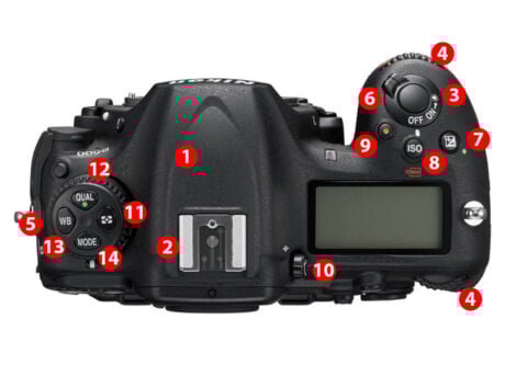 fotografie-tips-voor-nikon-d500-bovenkant-knoppen-uitleg Uitleg over de Nikon D500