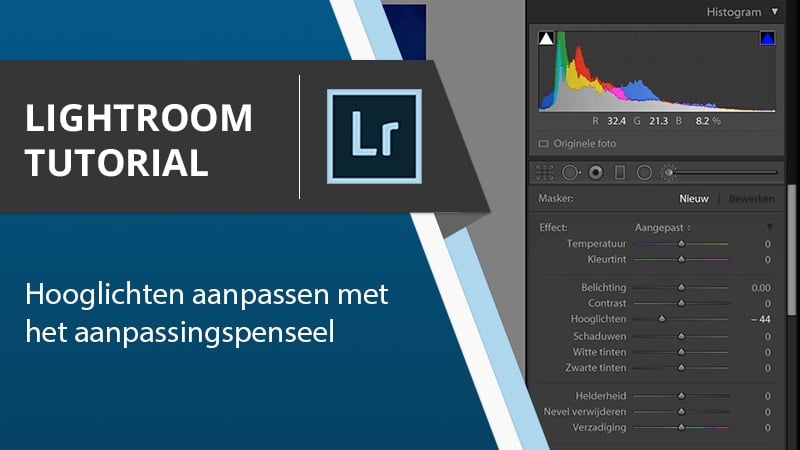 Hooglichten specifiek bewerken met het aanpassingspenseel in Lightroom Classic CC