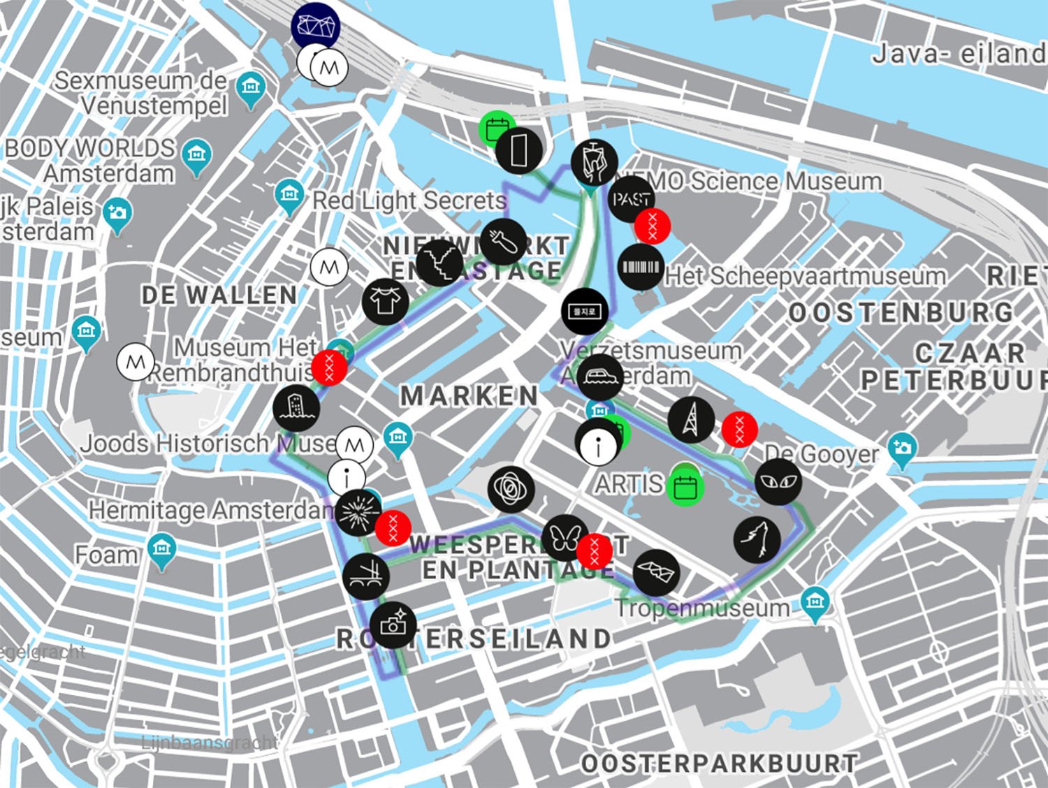 amsterdam light tour route