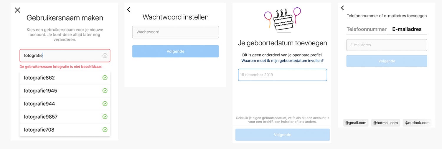 instagram account aanmaken