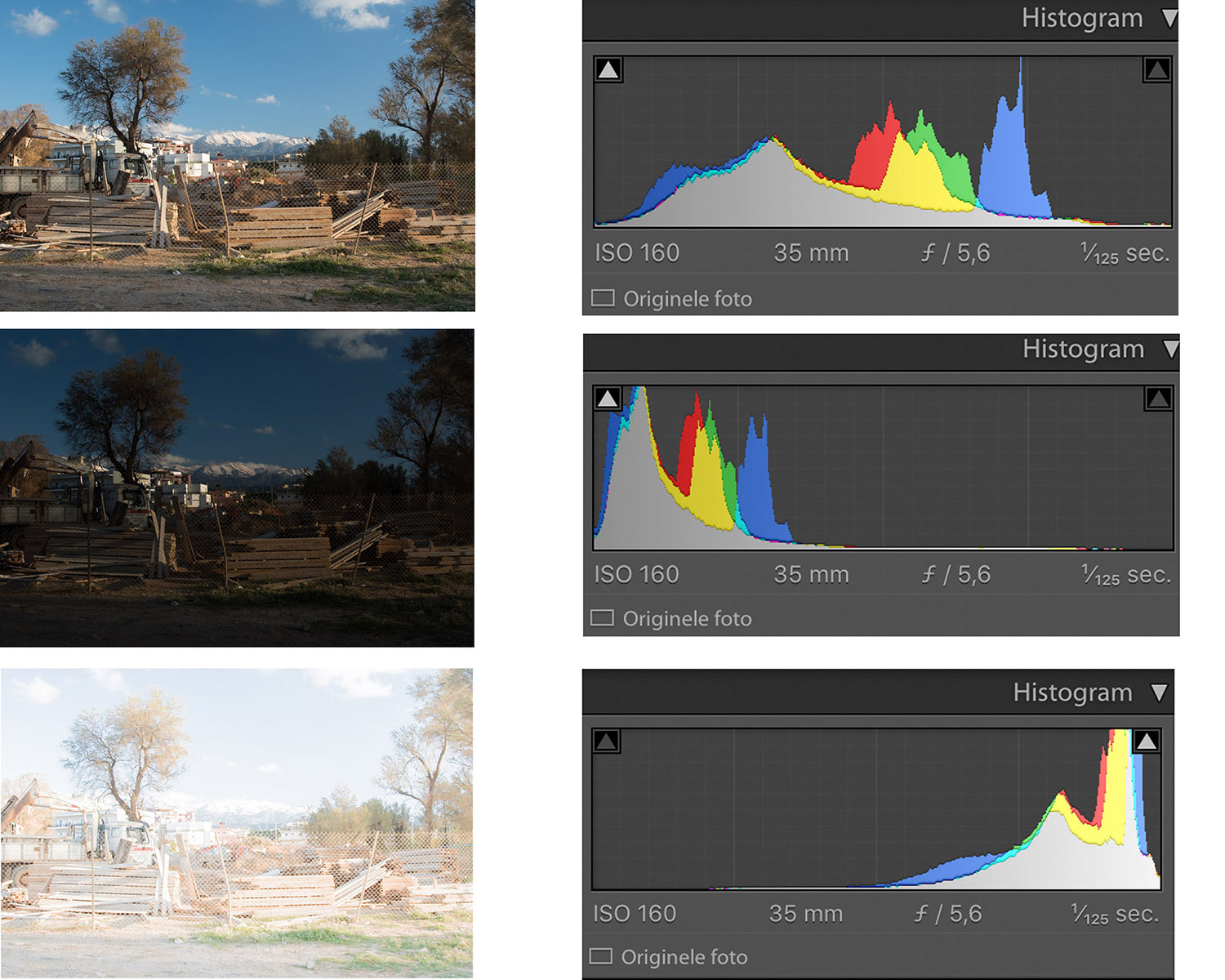 exif histogram gebruiken voorbeeld