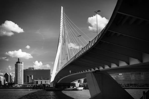 Fotograaf Mark de Rooij - Erasmusbrug (zwart-wit)