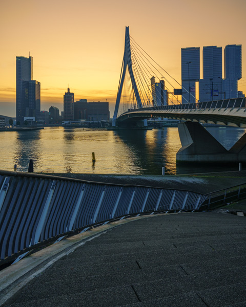 Fotograaf Mark de Rooij - Erasmusbrug Zonsopkomst Erasmusbrug