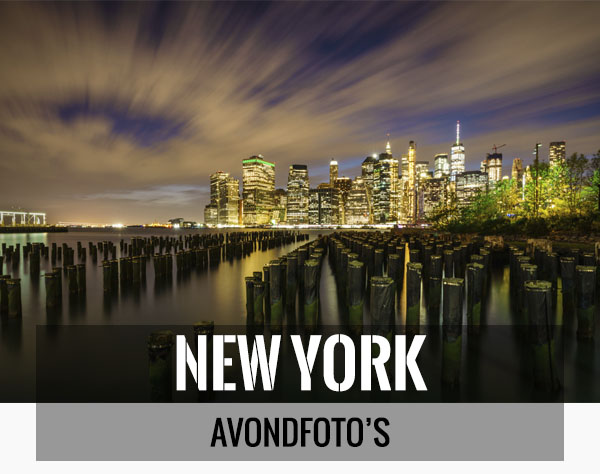 Mooiste avondfoto's van New York als wanddecoratie