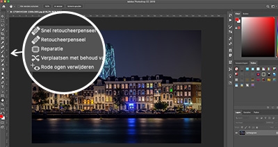 ongewenste objecten verwijderen met online photoshop cursus