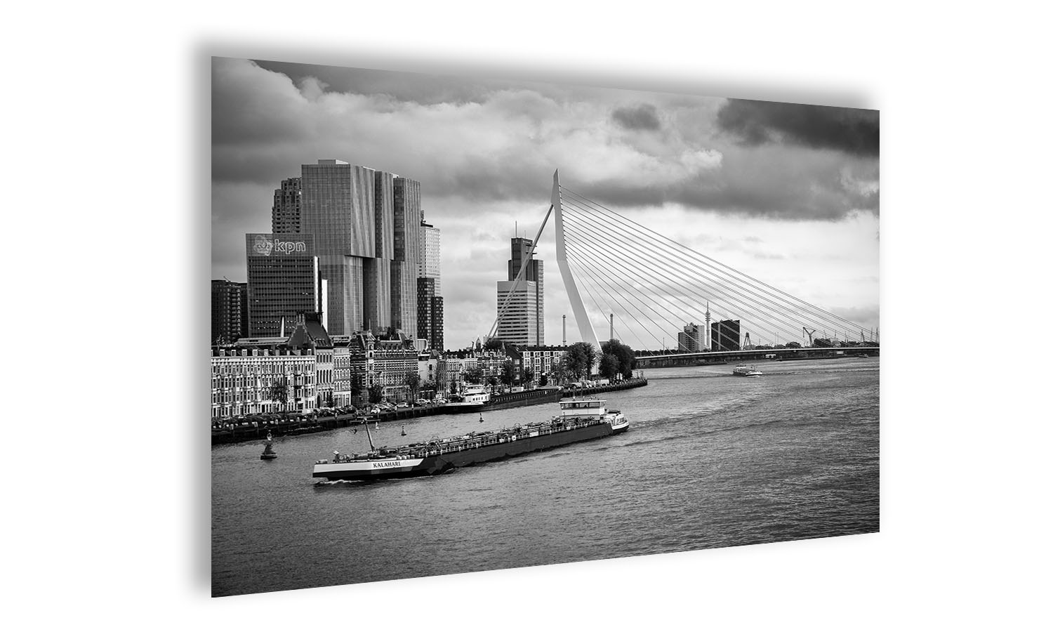 Fotoposter Erasmusbrug Rotterdam (zwart-wit)