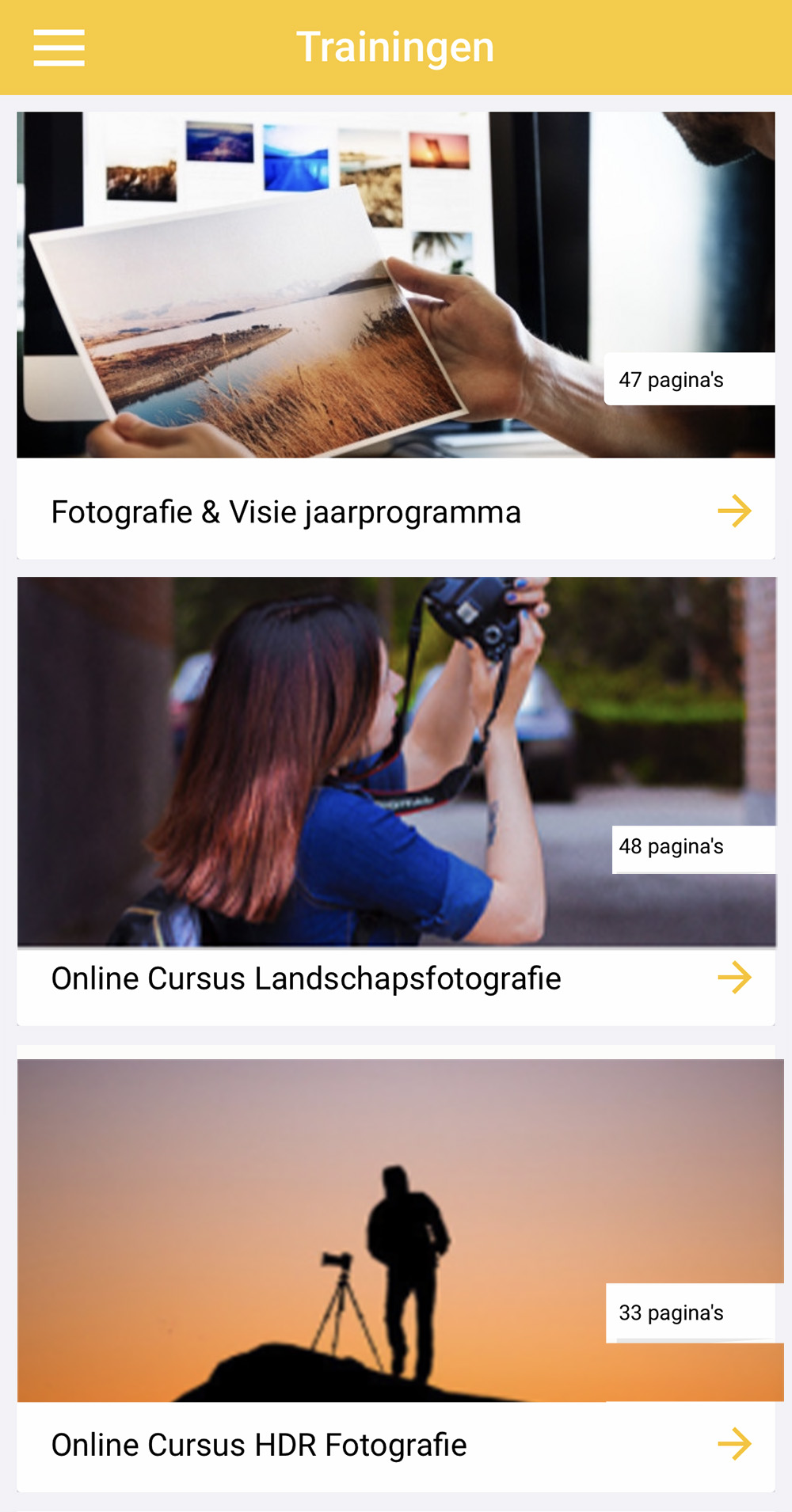 introductie nieuwe opzet online fotografie cursussen