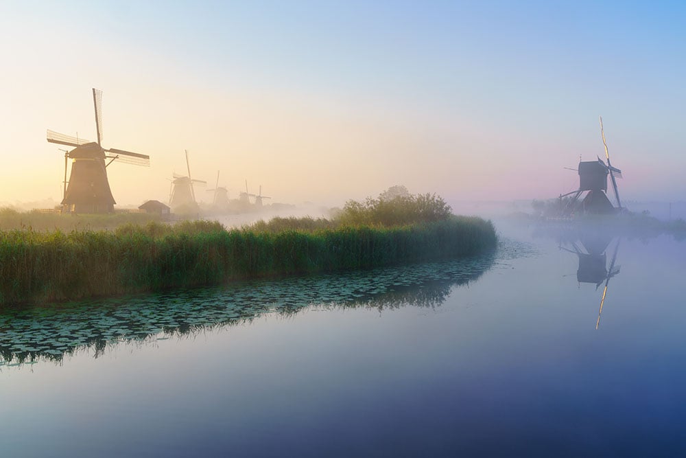 Zonsopkomst Kinderdijk