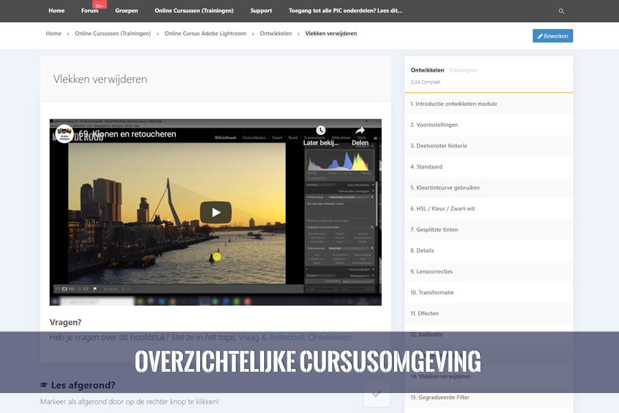 online cursus adobe lightroom overzicht