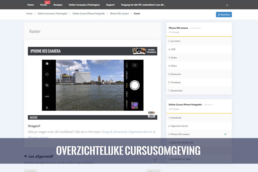 online cursus android apple smartphone fotografie overzicht