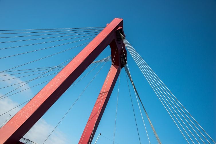 Foto van de Willemsbrug in Rotterdam