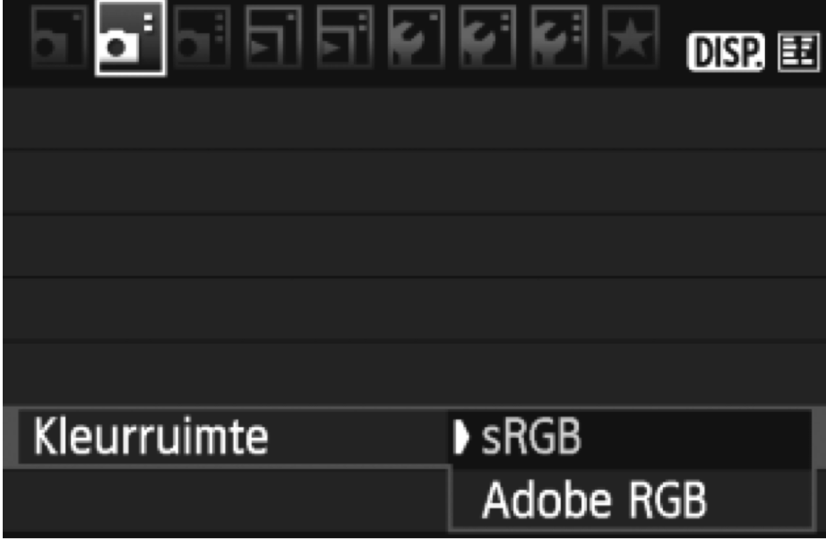 kleurruimte instellen bij Canon