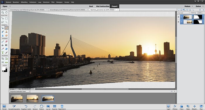 Foto's samenvoegen met Photomerge
