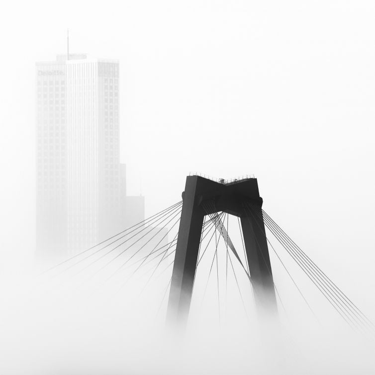 Mooiste foto Rotterdam met mist