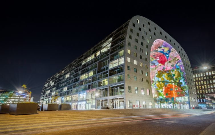 Mooiste avondfoto's Markthal in Rotterdam