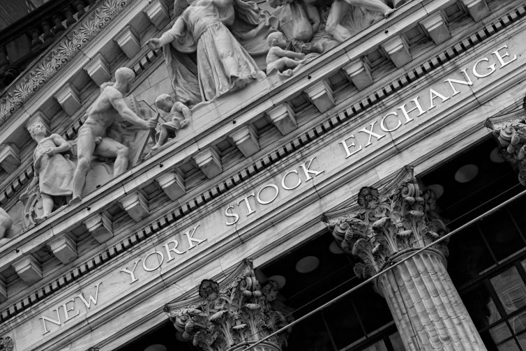 Foto New York Stock Exchange op Wall Street