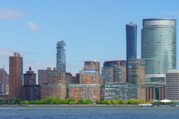 Foto skyline Lower Manhattan Rockefeller Park