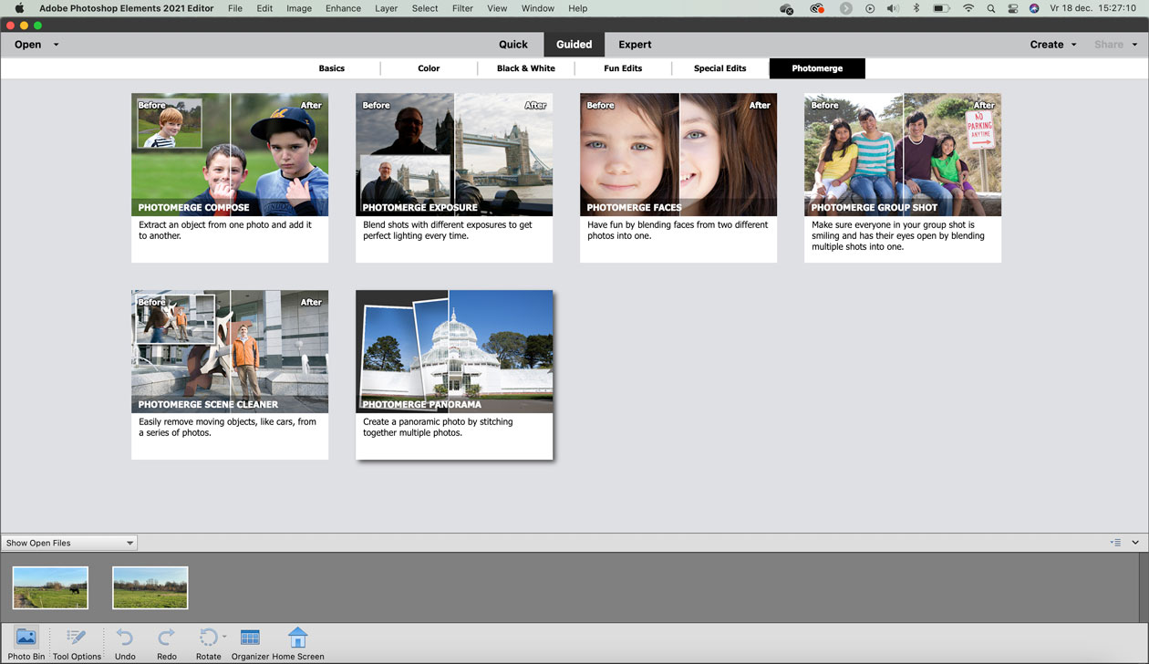 Photoshop Elements 2021 - Photomerge