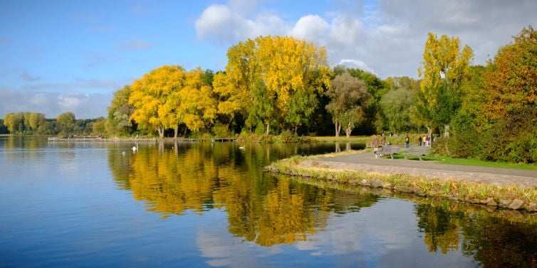 Herfstfoto Kralingse Plas in Rotterdam