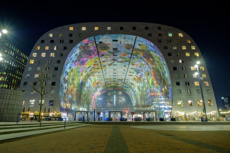 Mooiste avondfoto Markthal Rotterdam