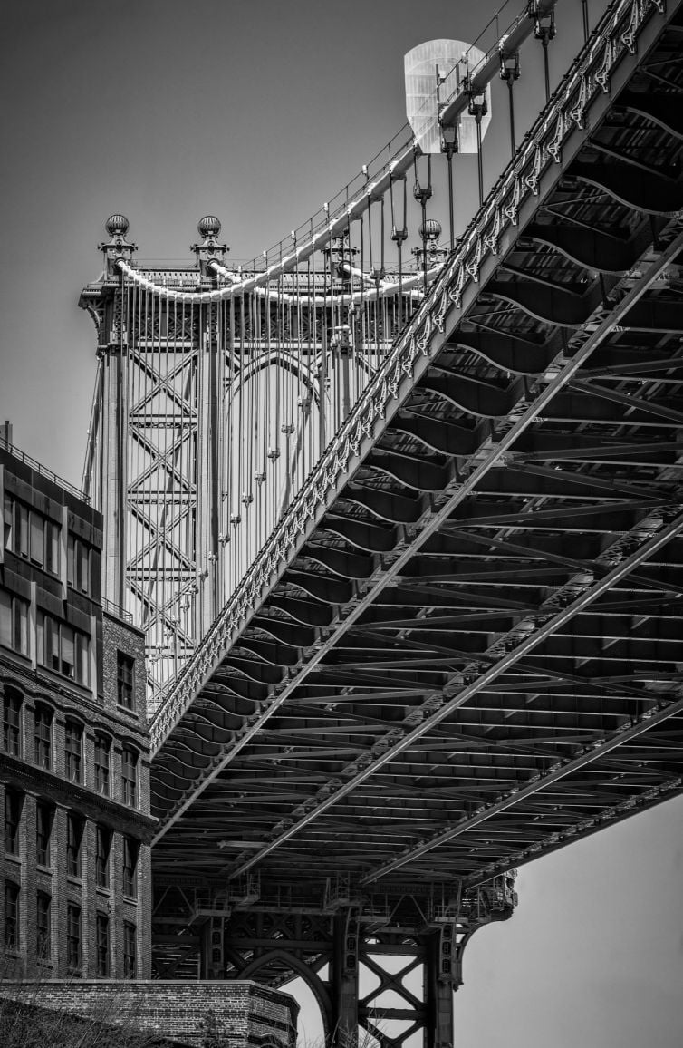 Mooiste foto Manhattan Bridge New York (zwart-wit)