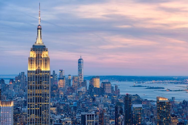 Mooiste skylinefoto Empire State Building Manhattan New York
