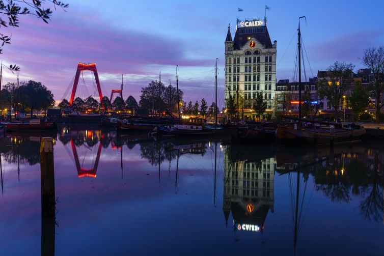 Mooiste ochtendfoto Oude Haven in Rotterdam